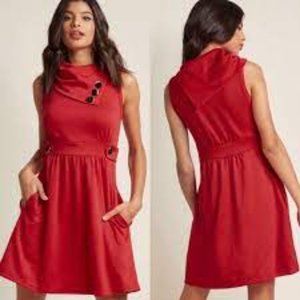 Modcloth Coach Tour Dress in Red size M